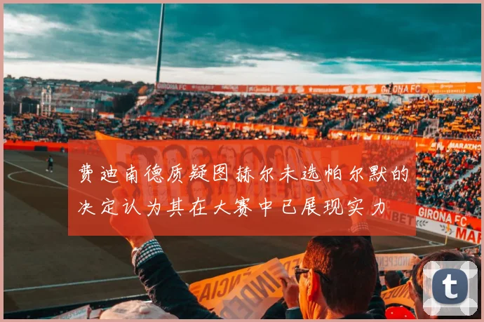 费迪南德质疑图赫尔未选帕尔默的决定认为其在大赛中已展现实力